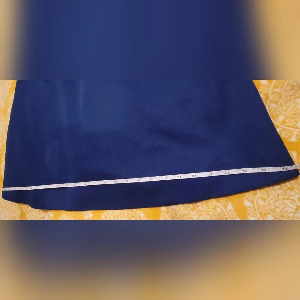 Vtg 60s YOUTHCRAFT Two Piece Dress Coat & Dress Set Womens Sz 12 NavBlue Chevron - Picture 14 of 16